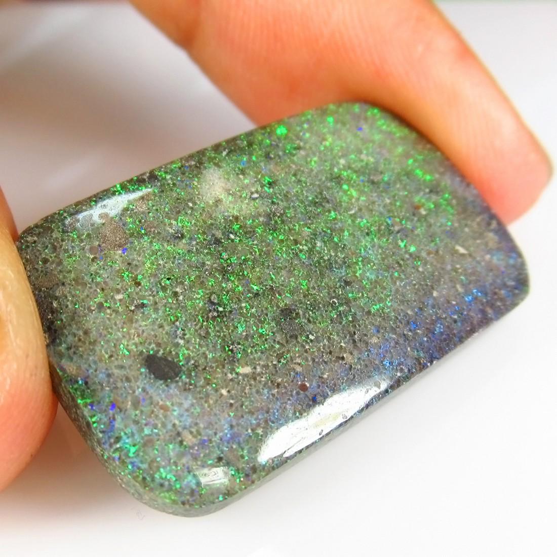 26.87 Ct Genuine Australian Black Opal 30X9 mm Cushion (1 of 2)