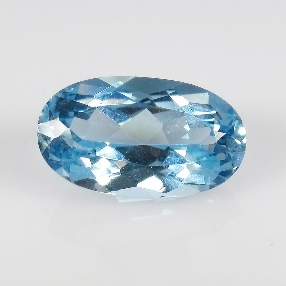 4.83 Ct Genuine Brazil Blue Topaz Oval Cut (1 of 2)