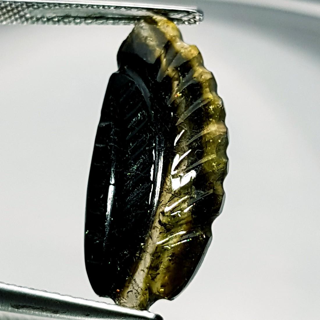 7.55 ct Bi Color Natural Tourmaline Carving (1 of 5)