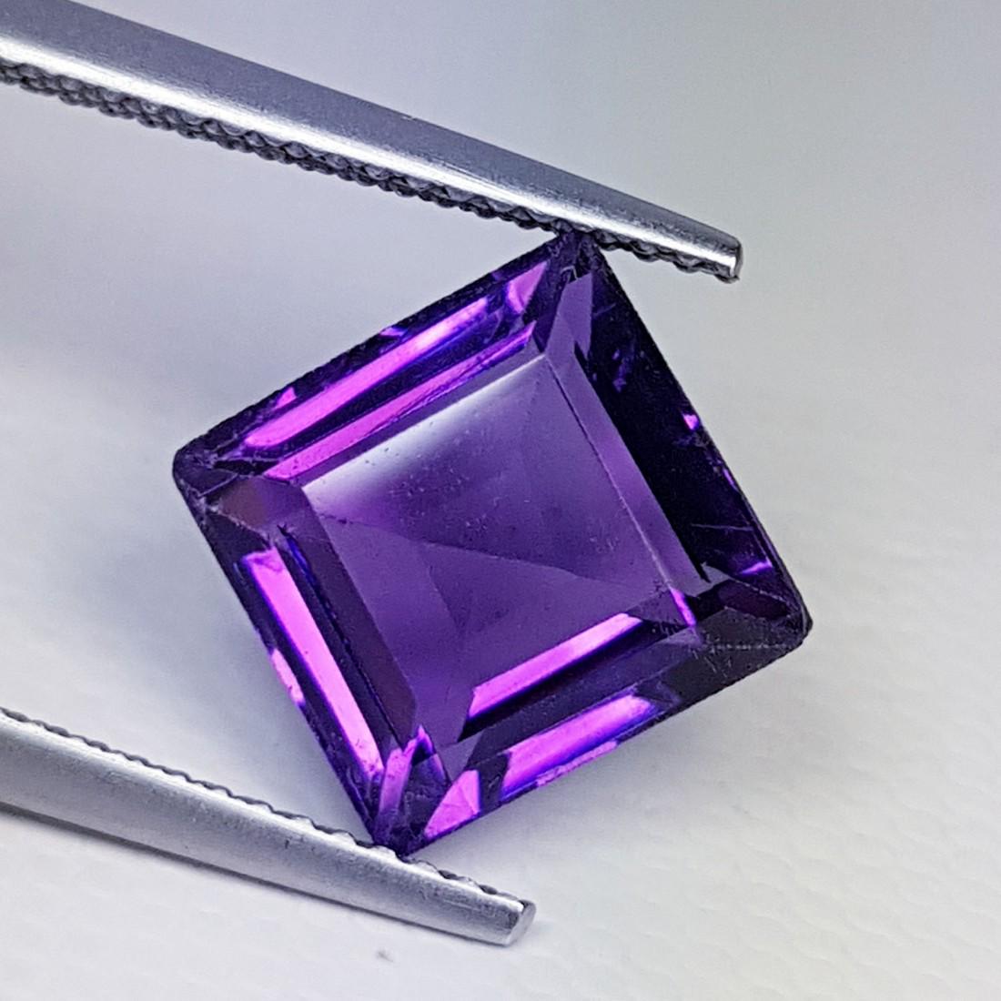Natural Amethyst Square Cut 4.20 ct (1 of 6)