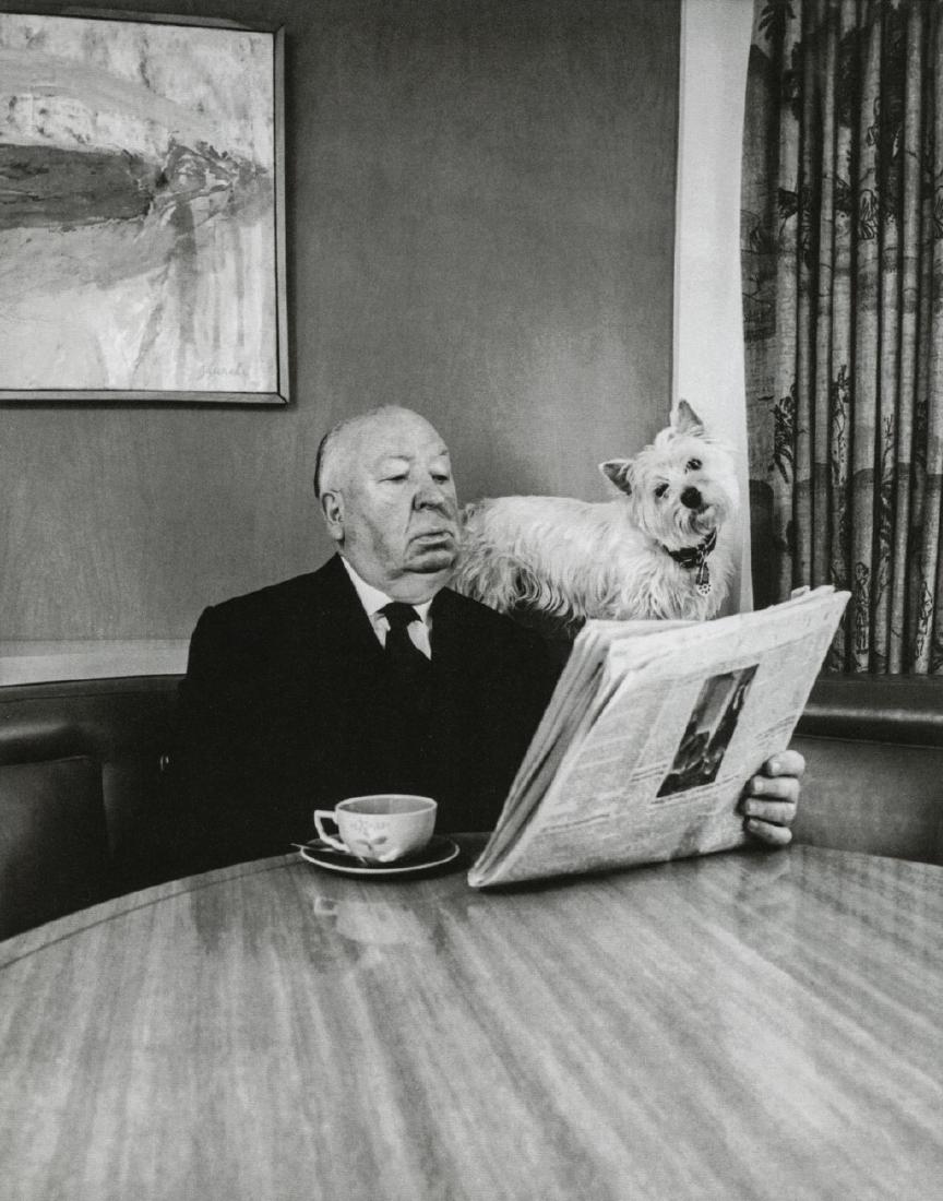 PHILIPPE HALSMAN - Alfred Hitchcock, Bel Air, CA, 1974: Artist: Halsman, Philippe Title: Alfred Hitchcock, Bel Air, CA, 1974 Medium: Photo Litho, 2009, China Dimensions: 7.25x9.2" Heat Wax Mounted on 11x14" Conservation Board Philippe Halsman was an Americ