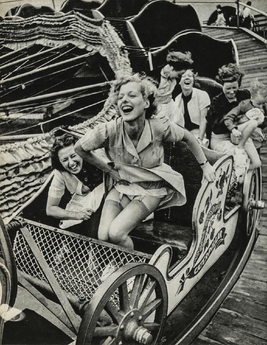 KURT HUTTON - Two at the Fair, Southend, 1938: Artist: Hutton, Kurt Title: Two at the Fair, Southend, 1938 Medium: Photogravure, 1975, Great Britain Dimensions: 7x9" Heat Wax Mounted on 11x14" Conservation Board Kurt Hutton (1893-1960) was a Germa