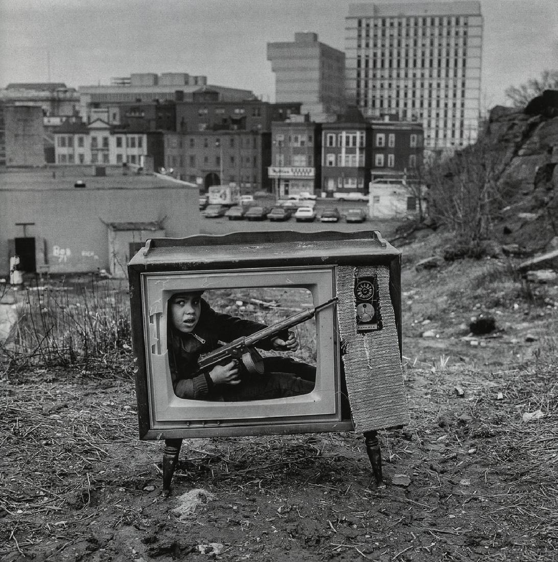 ARTHUR TRESS - Boy in TV Set, Boston, 1972 (1 of 1)