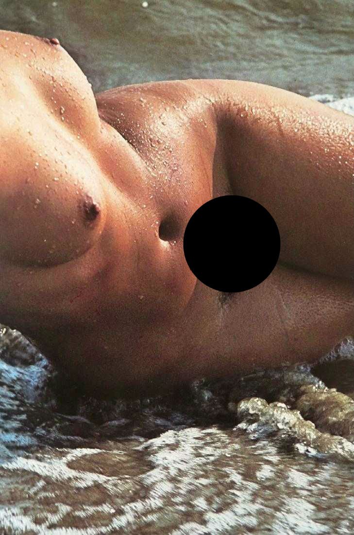LUCIEN CLERGUE - Nude at sea: Artist: Lucien Clergue Title: Nude at sea Date Printed: 1979 Medium: Colour Photo-lithograph with signature Printer Location: Printed in Marseille Size: 20 x 30 cm - 8.5 x 13 Inches Mount 30 x 40 cm -