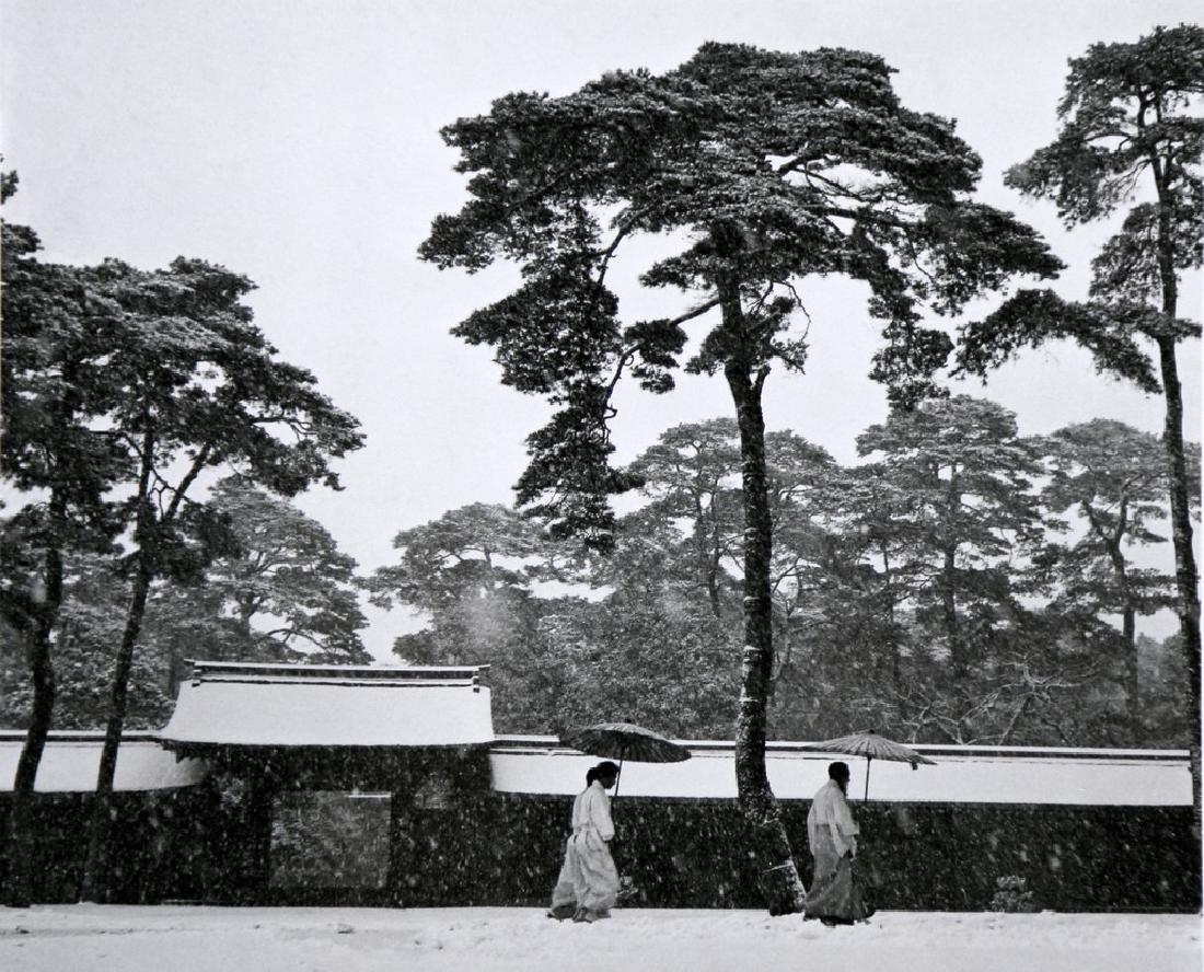 WERNER BISCHOF - Courtyard of the Meiji shrine, 1951: Artist: Werner Bischof Title: Courtyard of the Meiji shrine, 1951 Date Printed: 2008 Medium: Photo Litho with Copyright Werner Bischof/ Magnum Photos Printer Location: Italy Size: 15x18.5 cm - 5.9x9 i