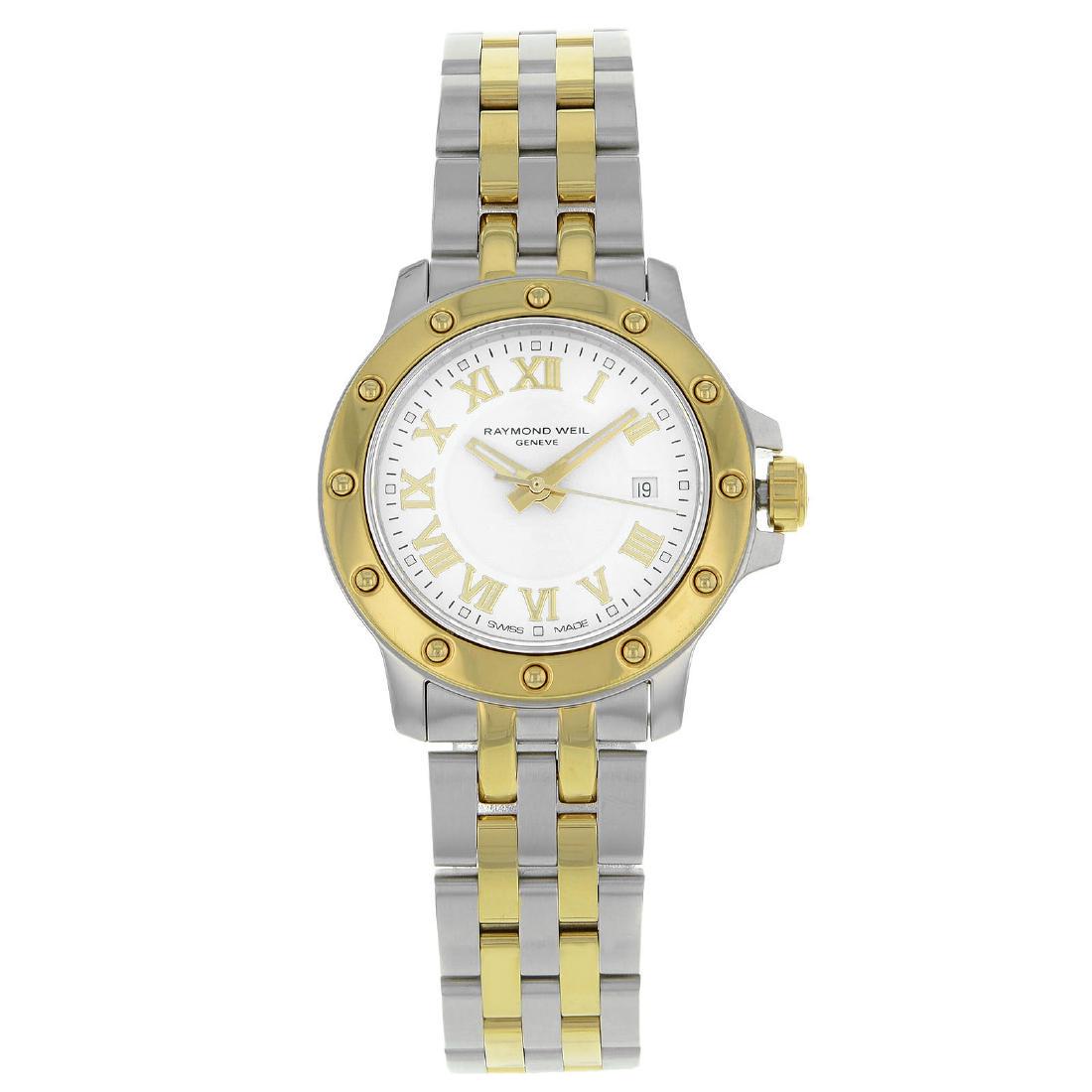 Raymond Weil Tango White Dial Two Tone Steel Quartz: Title: Raymond Weil Tango White Dial Two Tone Steel Quartz Ladies Watch 5399-STP-00308 Brand: Raymond Weil Model: Tango Movement: Quartz : Battery Case Metal: Stainless Steel Case Size: 28mm Diamonds/