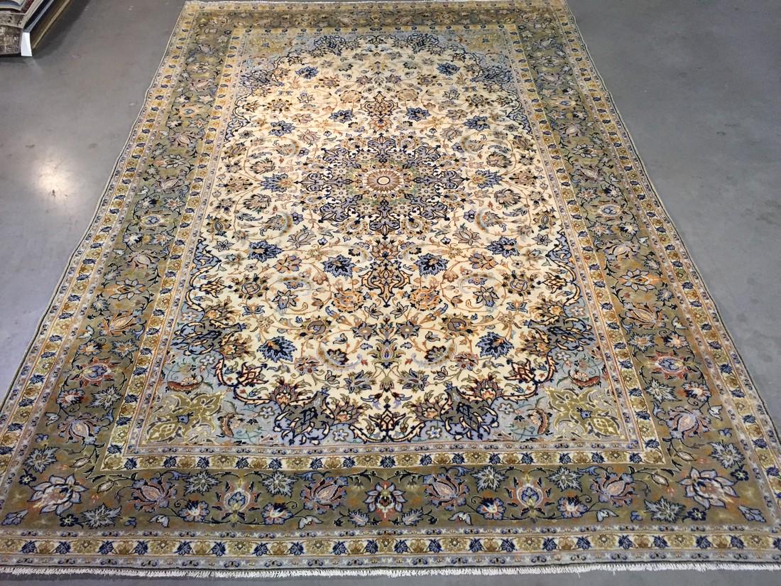 EXQUISITE AUTHENTIC PERSIAN ISFAHAN RUG 9'.1"X13'.3" (1 of 11)