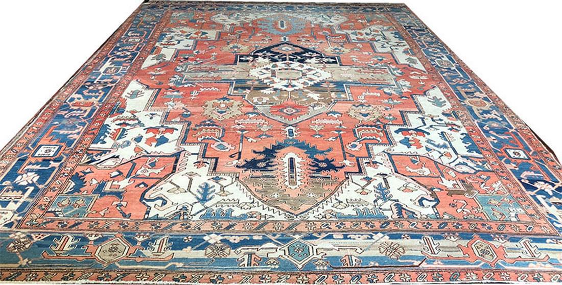 Astonishing 12' x 15'Antique Persian Serapi Rug Circa (1 of 8)