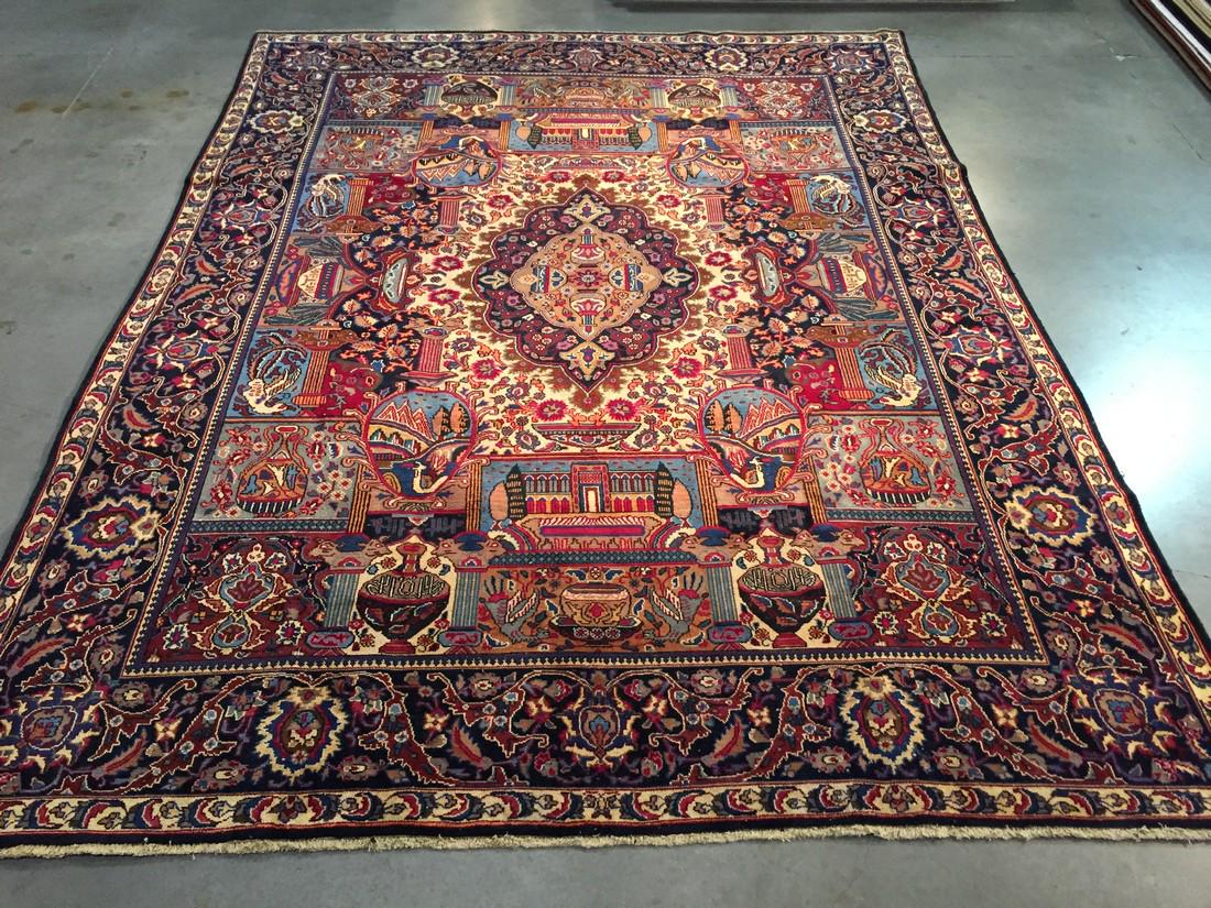 ANTIQUE PERSIAN KASHMAR MASTERPIECE 9'.6"X12'.7" (1 of 10)