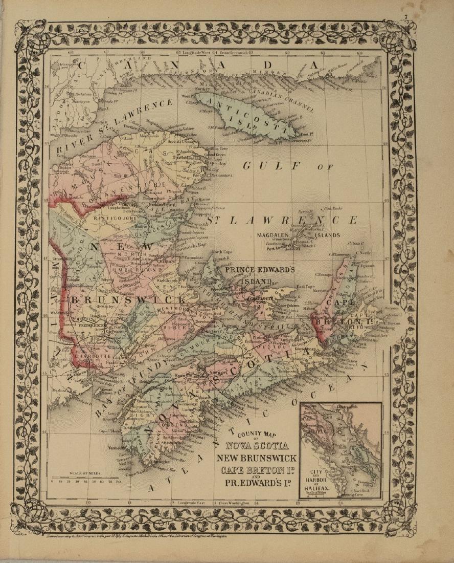 1876 Mitchell Map of Canadian Maritime Provinces -- (1 of 1)