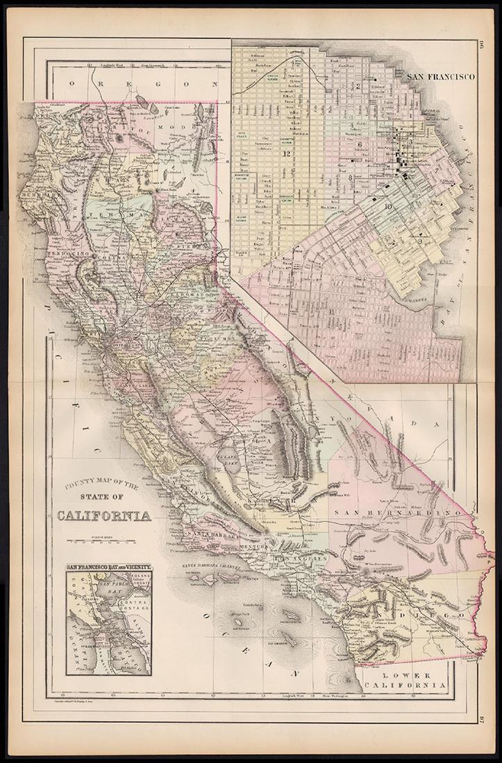 1886 California from Mitchell atlas (1 of 4)