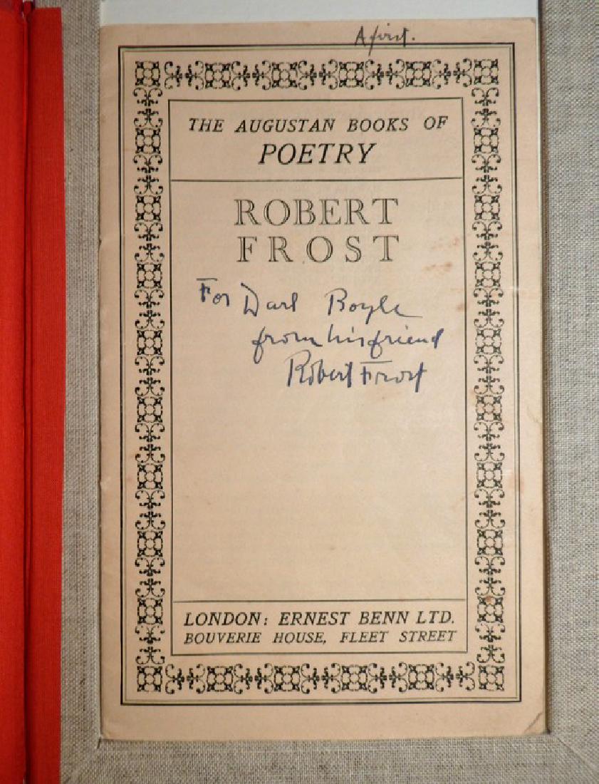 Robert Frost - The Augustan Books of Poetry: Title: Robert Frost - The Augustan Books of Poetry Author / Maker: Robert Frost -Signed Publisher: 1932, Ernest Benn Ltd. London Edition: first edition Description: First state binding. First edition 