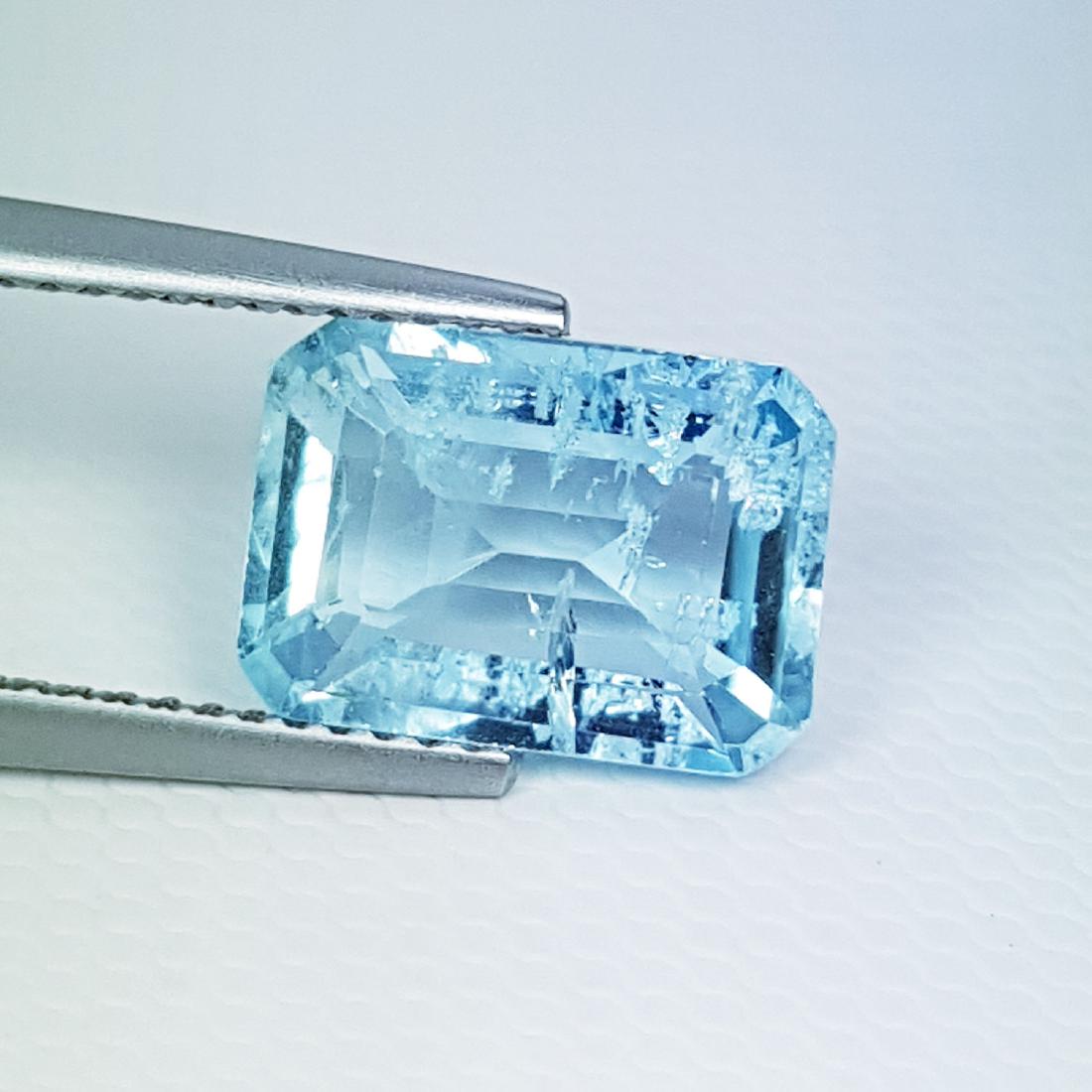 Natural Aquamarine Emerald Cut - 3.43 ct (1 of 6)
