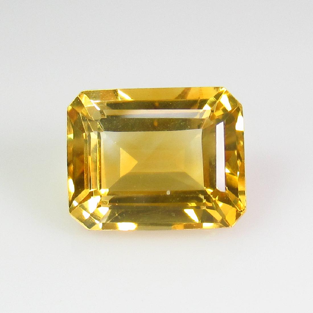 3.37 Ct Genuine Brazil Yellow Citrine Emerald Cut (1 of 2)