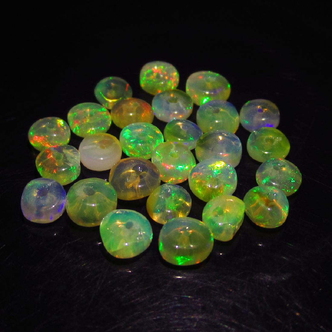 4.85 Ct Genuine 26 Drilled Multi-Color Fire Round Opal (1 of 2)