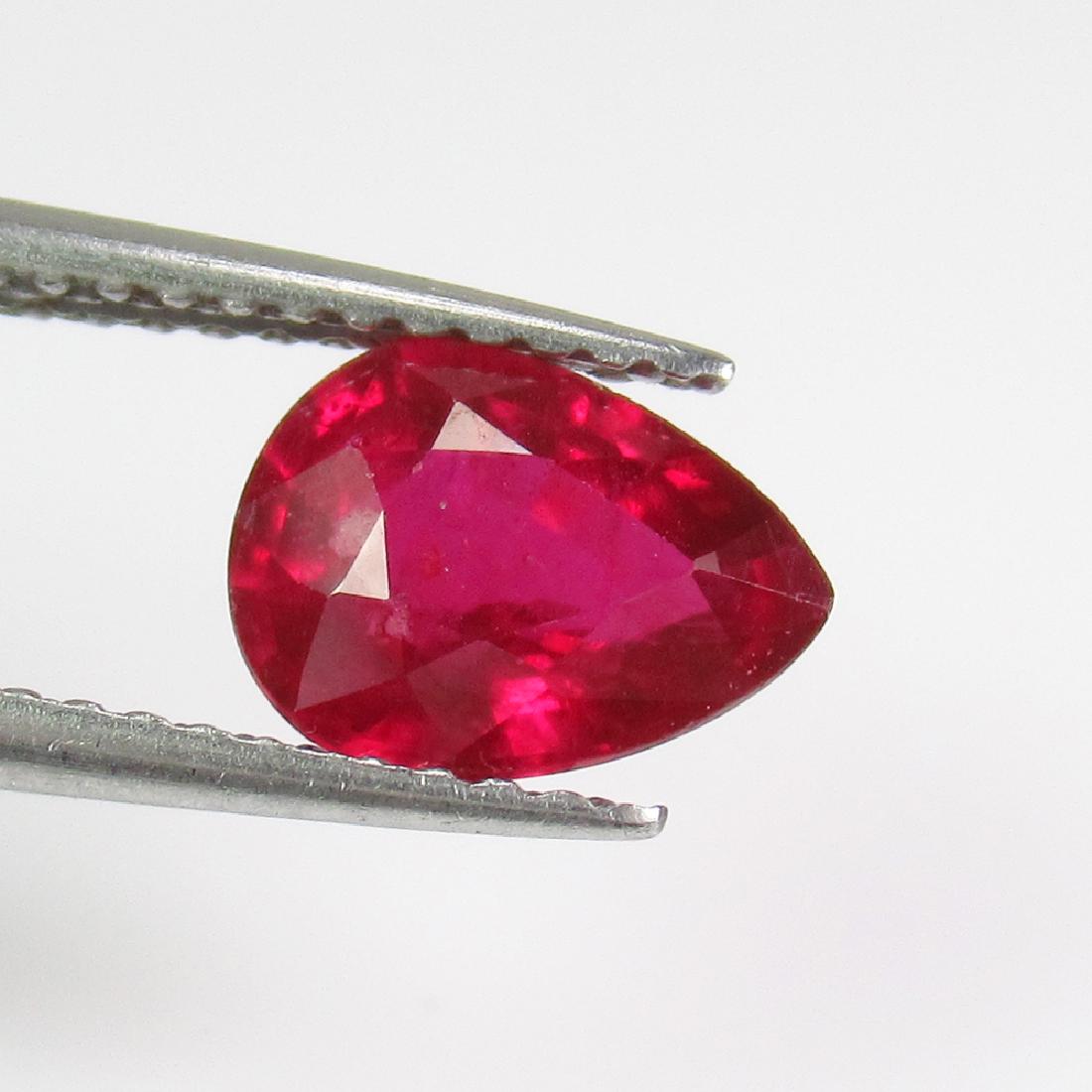 1.49 Ctw Natural Mozambique Red Ruby 8X6 mm Pear Cut (1 of 2)