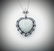 Necklace & Heart Shaped Pendant w Jade, CZs & Amethyst