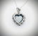 Necklace & Heart Shaped Pendant w Jade, CZs & Amethyst - 3