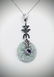 Necklace & Triple Drop Pendant w Jade, Raw Rubies,