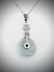 Necklace & Triple Drop Pendant w Jade, Raw Rubies, - 3