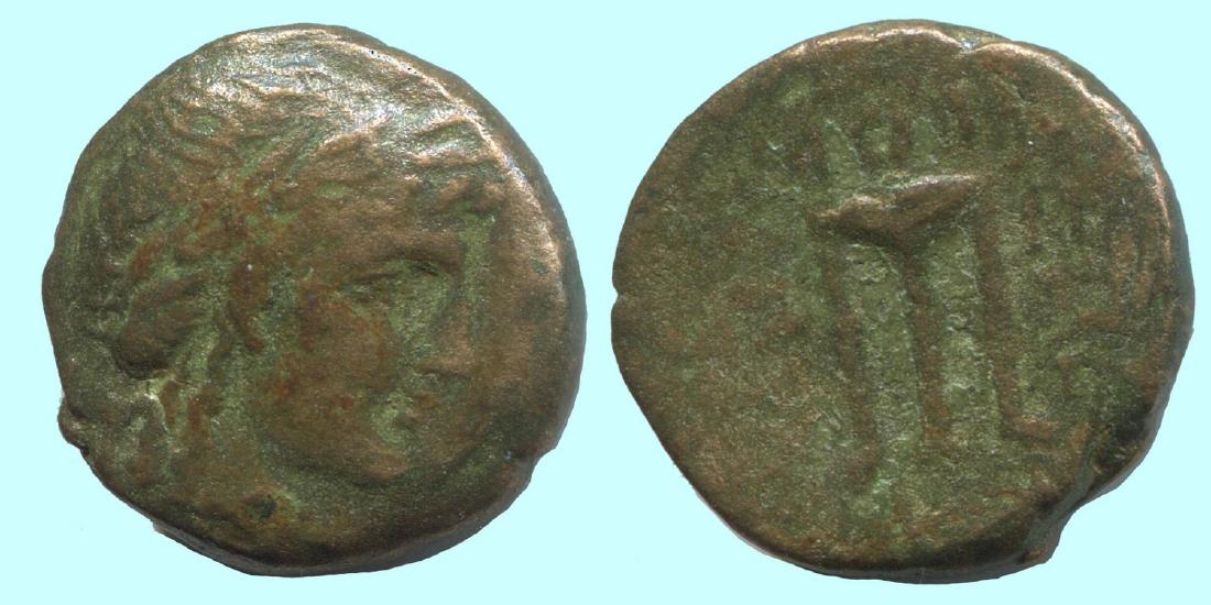 TRIPOD Authentic Ancient GREEK Coin 4,5g/18mm (450 (1 of 3)