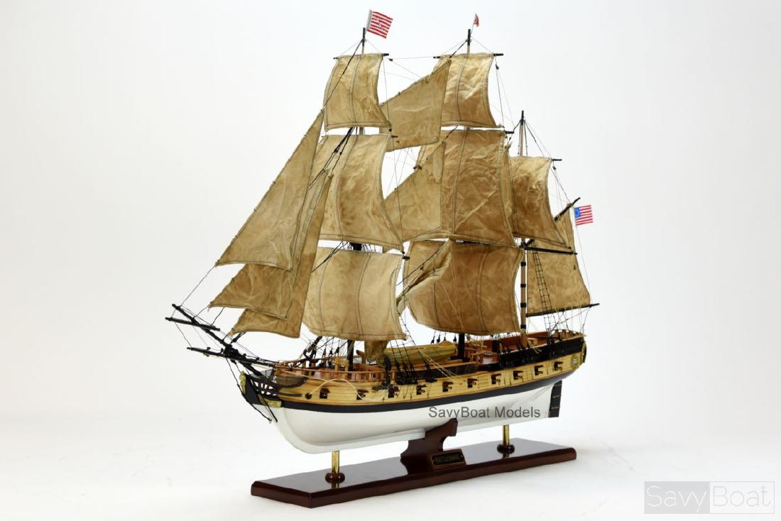 USS Rattlesnake: Dimension approx.: 28 (long) x 9 (wide) x 20 (high); The model is already built, NOT a model ship kit; Hand crafted by artisans from scratch using high quality woods & metal fittings Reserve: $200.00 