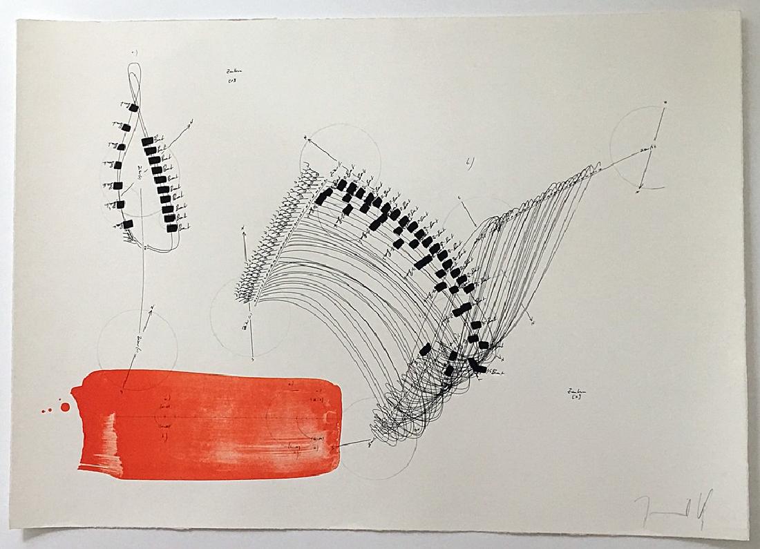 Symphonic Parts/Rhythms, Berlin 2011 - Jorinde Voigt: Title: Symphonic Parts/Rhythms, Berlin 2011 Artist: Jorinde Voigt Medium: Color lithograph on paper Dimensions: 19 3/4" x 27 3/4" Additional Information: Lithograph on paper Reserve: $500.00 Shipping: