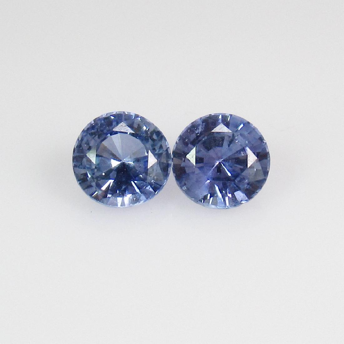1.03 Ct Genuine Ceylon Blue Sapphire 4.7 mm Round Pair (1 of 2)
