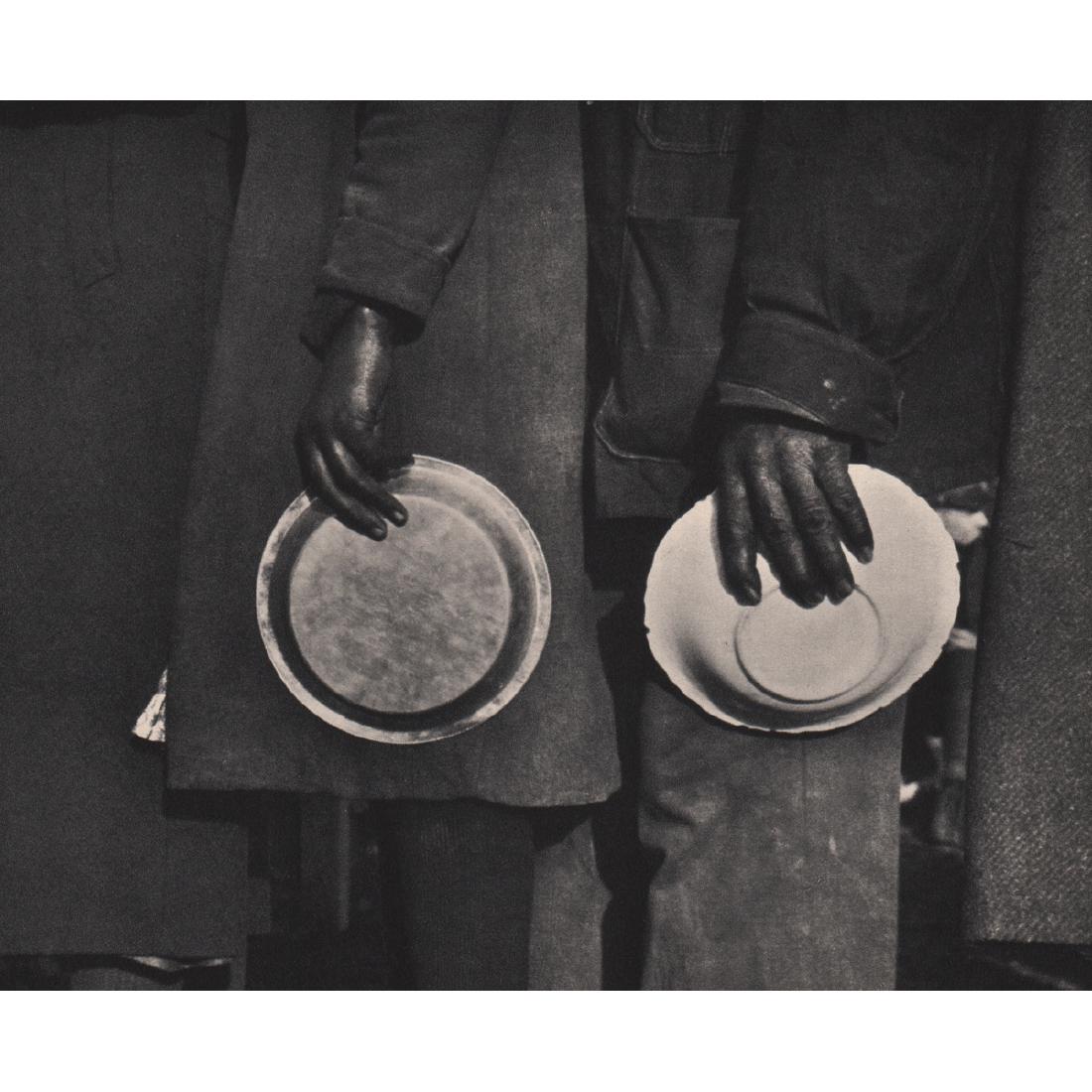 WALKER EVANS - Food Line, FSA picture: Artist: WALKER EVANS Print Title: Food Line Medium: Sheet-fed Gravure Printing Date: 1930's Printed in the USA Image Size: 8 X 6.25 inches Walker Evans (1903-1975) was an American photographer and pho