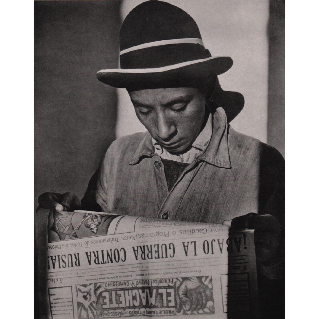 TINA MODOTTI - El Machete 1926: Artist: TINA MODOTTI Print Title: El Machete 1926 Limited Edition Folio 428/1000 Medium: Sheet-fed Gravure Printing Date: 1970's Printed in Italy Image Size approx: 7.5 X 9.5 inches Tina Modotti (1896