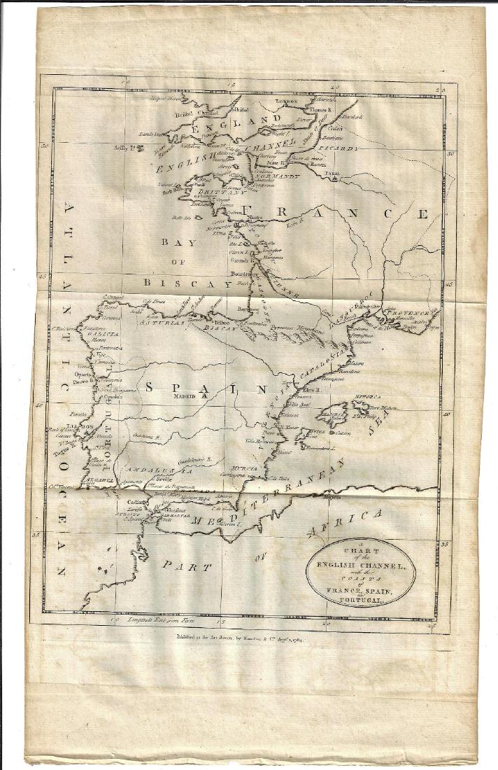 1784 Chart of the English Channel France Spain (1 of 1)