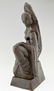 Descomps Cormier: Art Deco bronze sculpture nude - 6