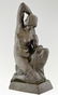 Descomps Cormier: Art Deco bronze sculpture nude - 8