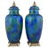 Paul Milet Sèvres: Pair Art Deco blue ceramic urns