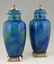 Paul Milet Sèvres: Pair Art Deco blue ceramic urns - 2