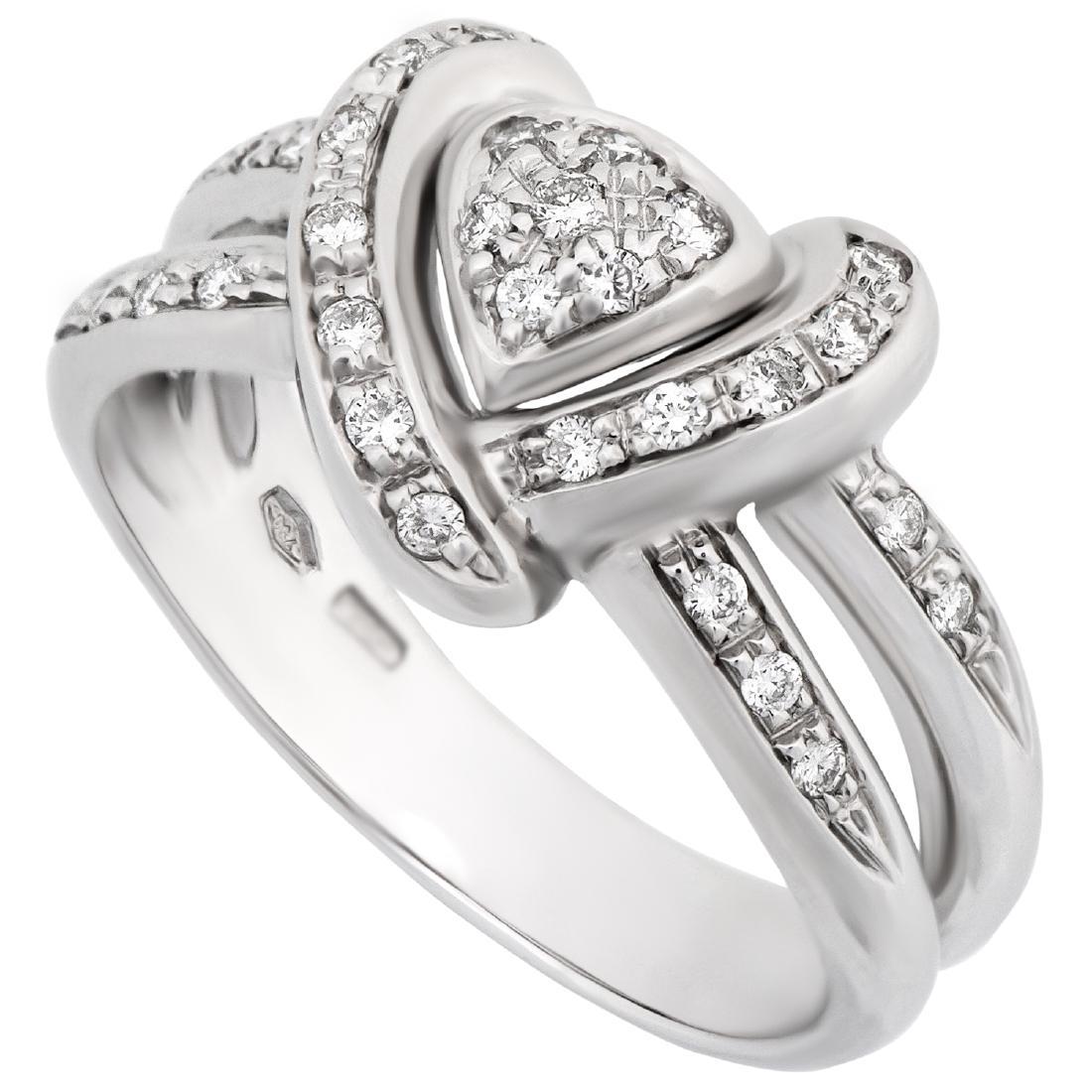 Estate 18K White Gold Diamond Ring    Ring Size: 7 (1 of 3)