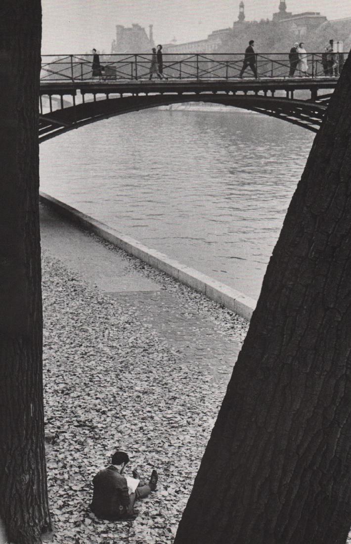 KERTESZ - Pont des Arts, 1963: Artist: KERTESZ Print Title: Pont des Arts, 1963 Medium: Photoengraving Printed 1970’s in the USA Image size (inches) approx. 9ax 6” Andre Kertesz (1894-1985) born Kertesz Andor, was a Hungarian