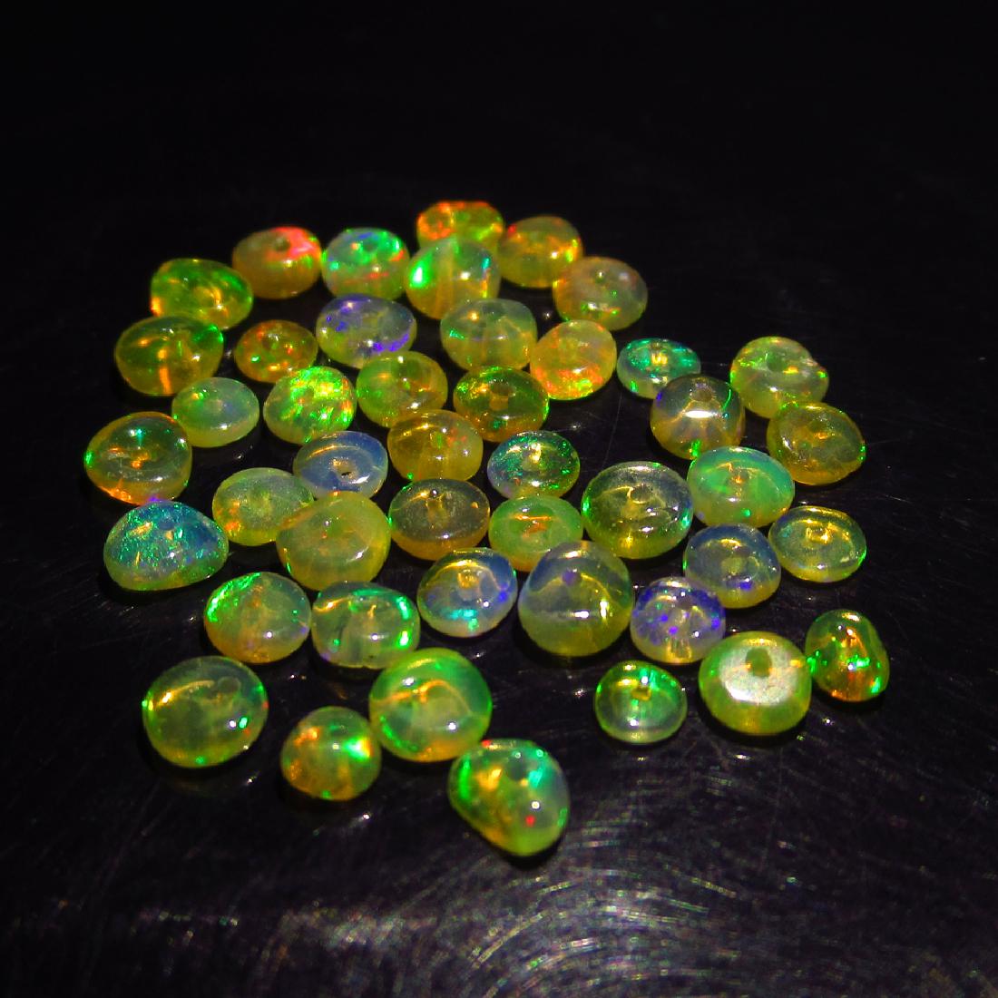 4.25Ct Genuine 45 Drilled Multi-Color Fire Round Opal (1 of 2)