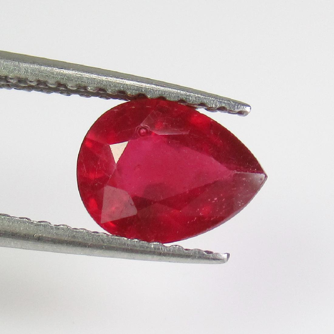 1.51 Ct Genuine Mozambique Red Ruby Pear Cut (1 of 2)