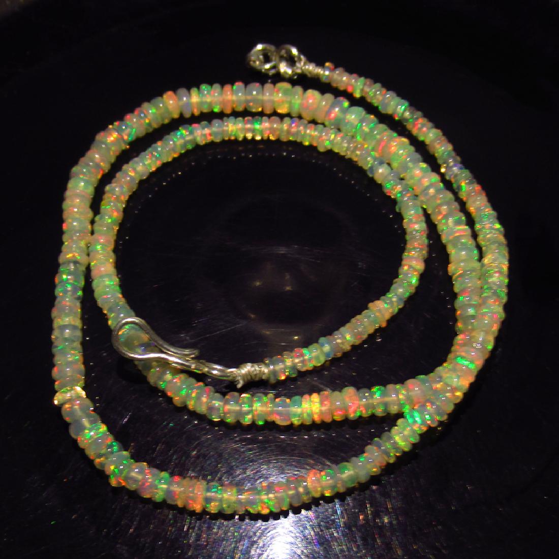 41.98 Ct Genuine 245 Ethiopian Opal Beads Pure Silver (1 of 4)