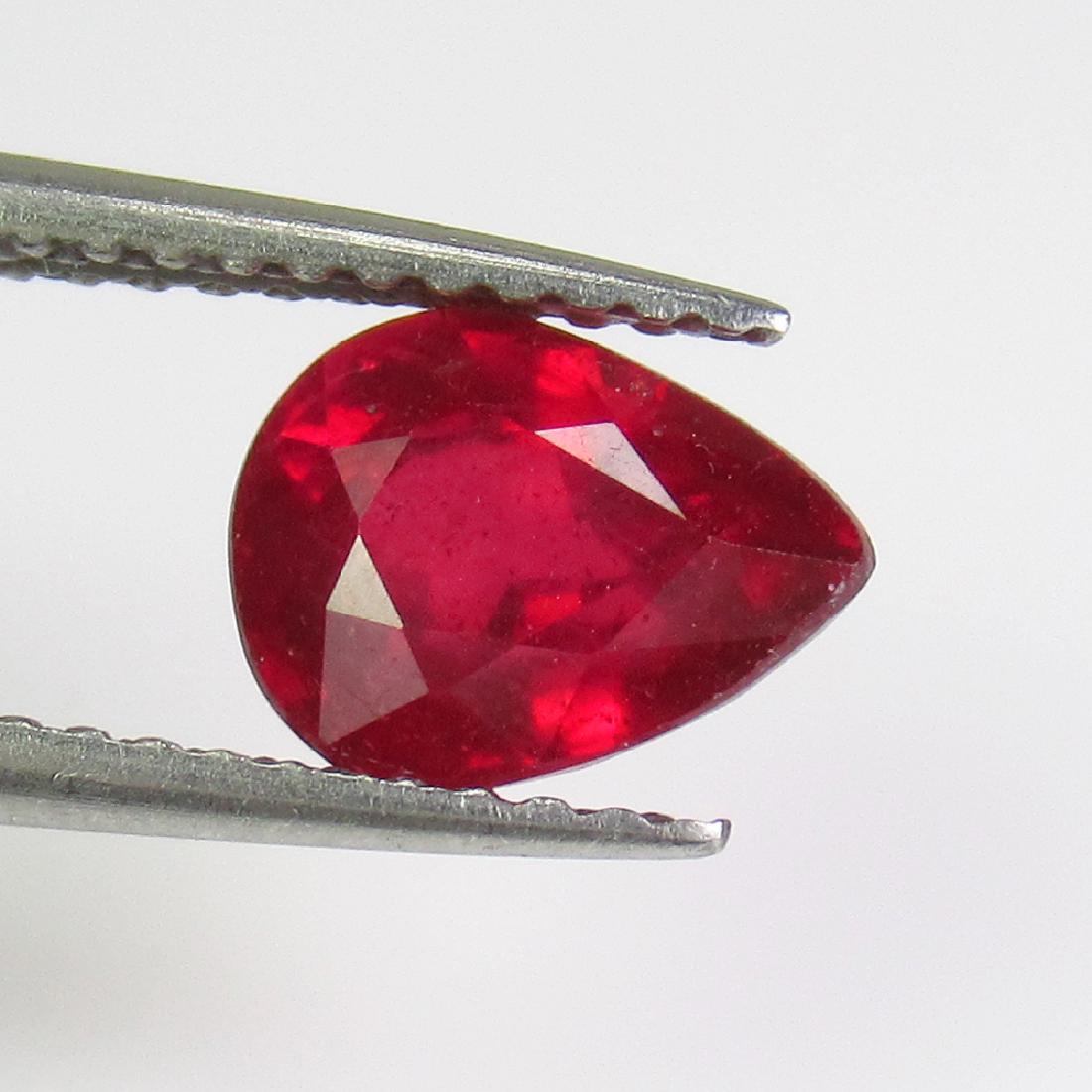 1.97 Ct Genuine Mozambique Red Ruby Pear Cut (1 of 2)