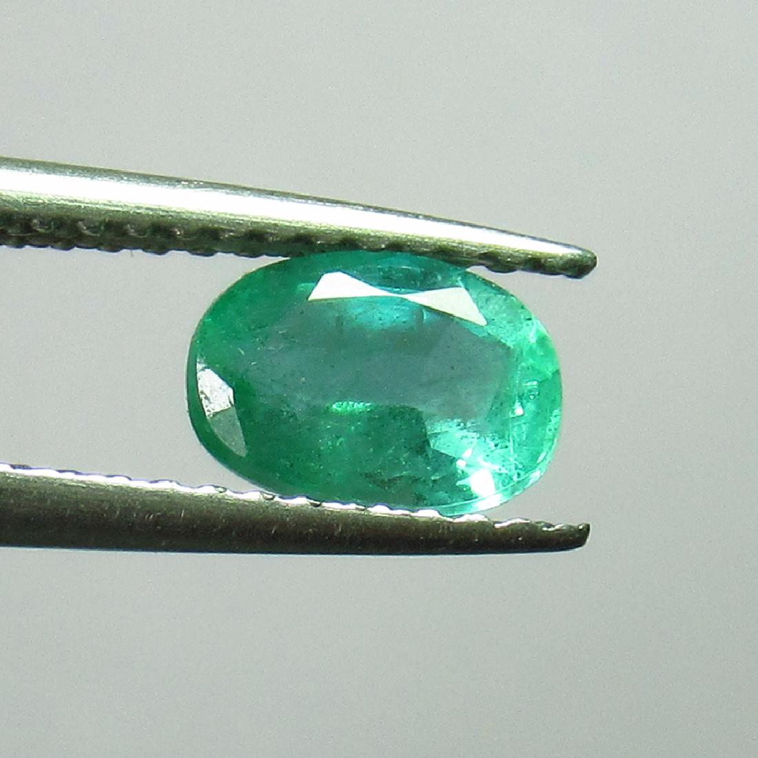 0.82 Ct Genuine Zambian Emerald Oval Cut (1 of 2)