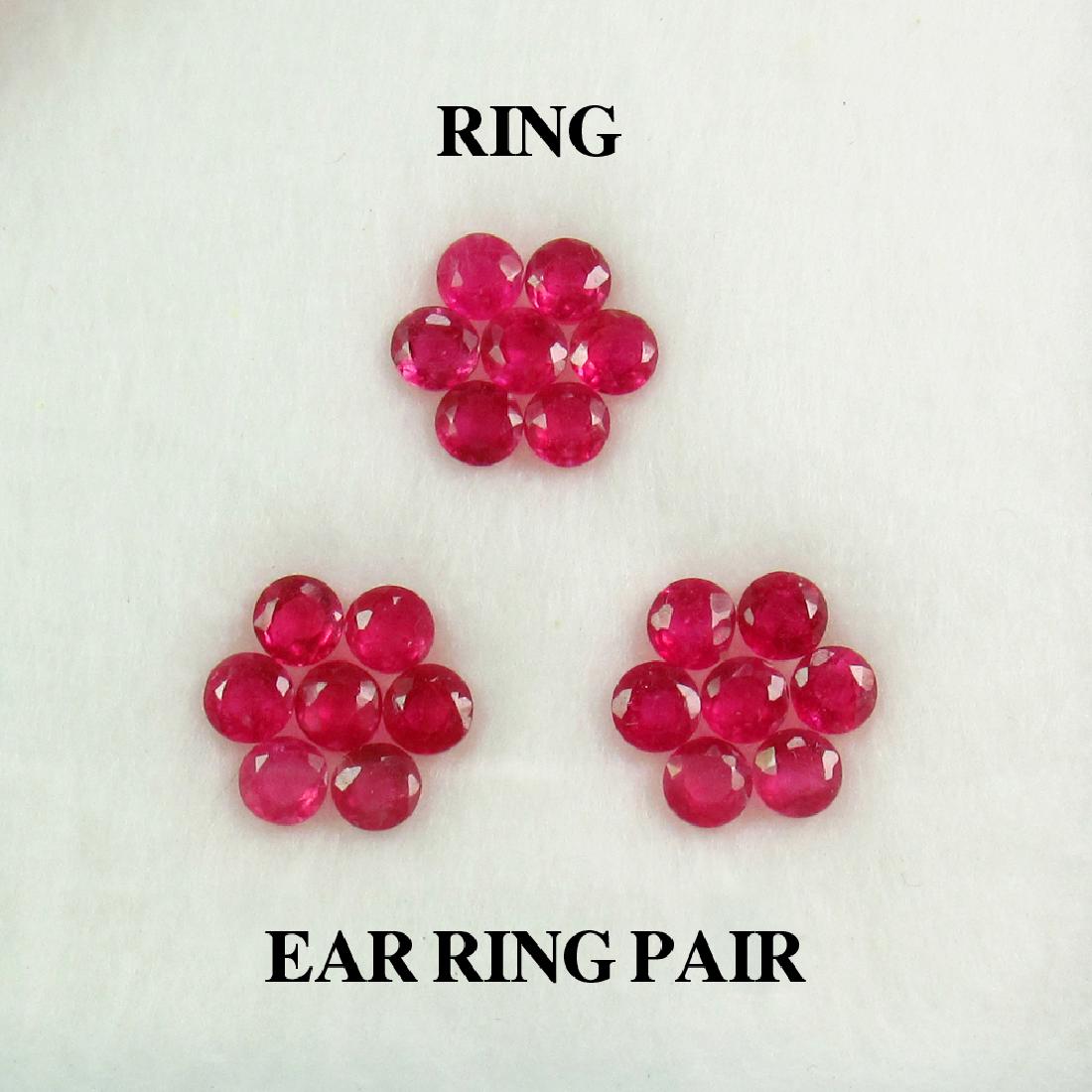 3.22 Ct Genuine 21 Mozambique Red Ruby Round Jewelry (1 of 2)