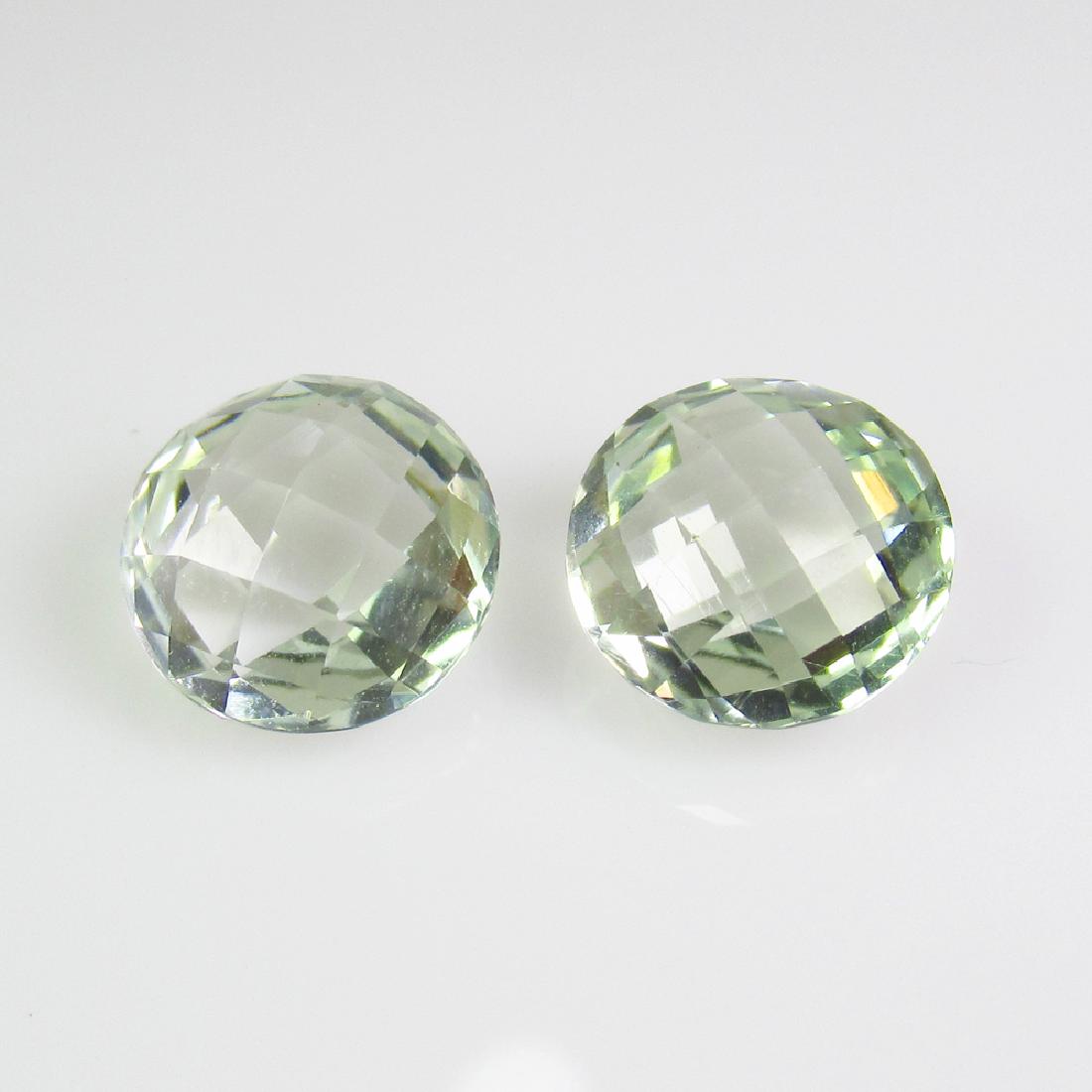 5.16 Ctw Natural Green Amethyst 9 mm Round Matching (1 of 2)