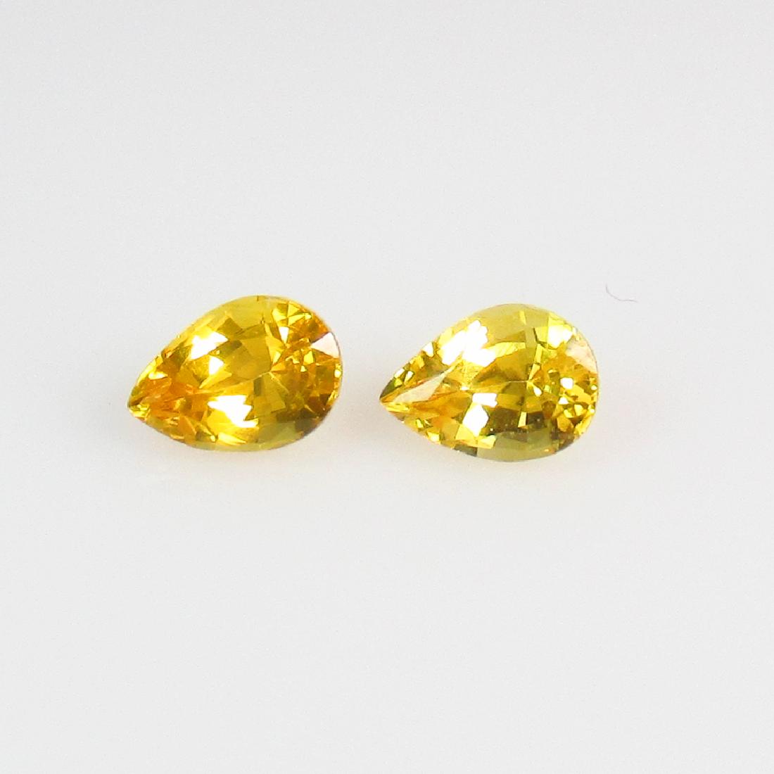 0.50 Ctw Natural Ceylon Yellow Sapphire Pear Pair (1 of 2)