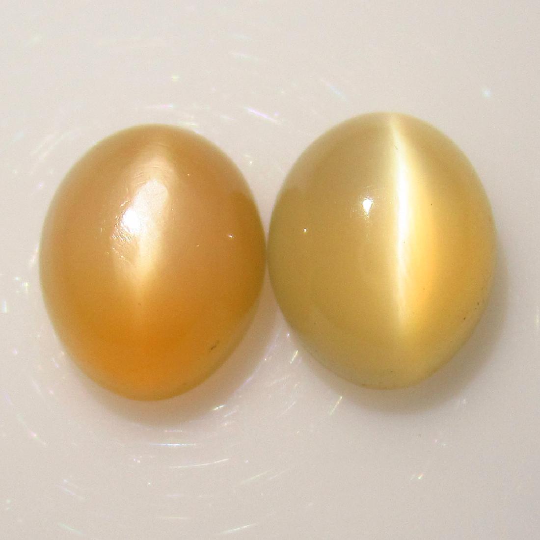 7.08 Ctw Natural Moonstone Catseye Matching Oval Pair: No Reserve! Title: 7.08 Ctw Natural Moonstone Catseye Matching Oval Pair Stone Clarity: Transparent Gemstones: Moonstone Catseye Carat Weights: 7.08 Size/Dimensions: 10.20 x 8.20 x 5.80 mm / 2 PC's Ad