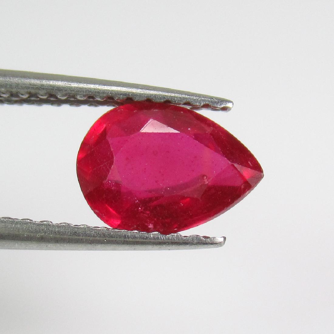 1.45 Ctw Natural Mozambique Red Ruby Pear Cut (1 of 2)
