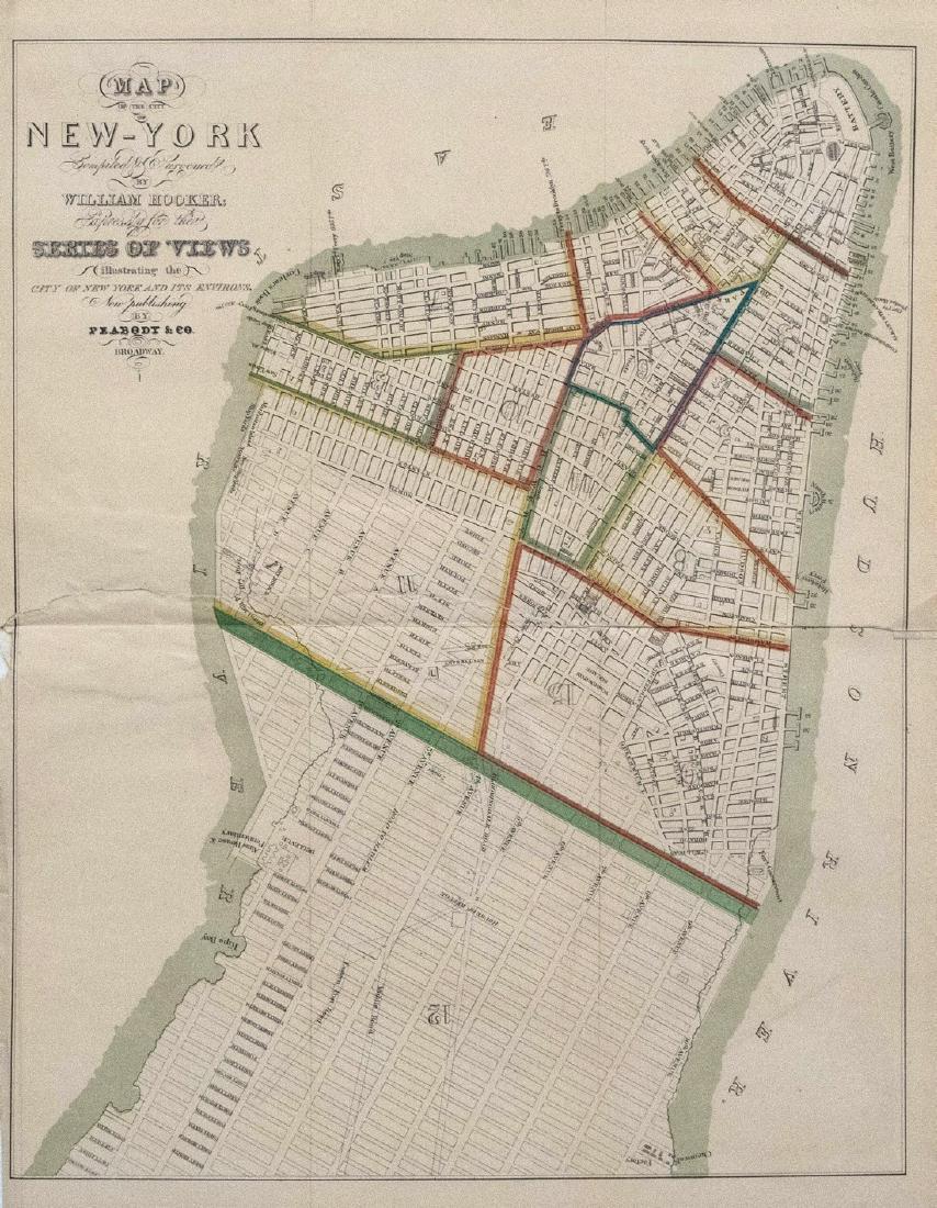 1831 Hooker Lower and Midtown Manhattan Map -- Map of (1 of 1)