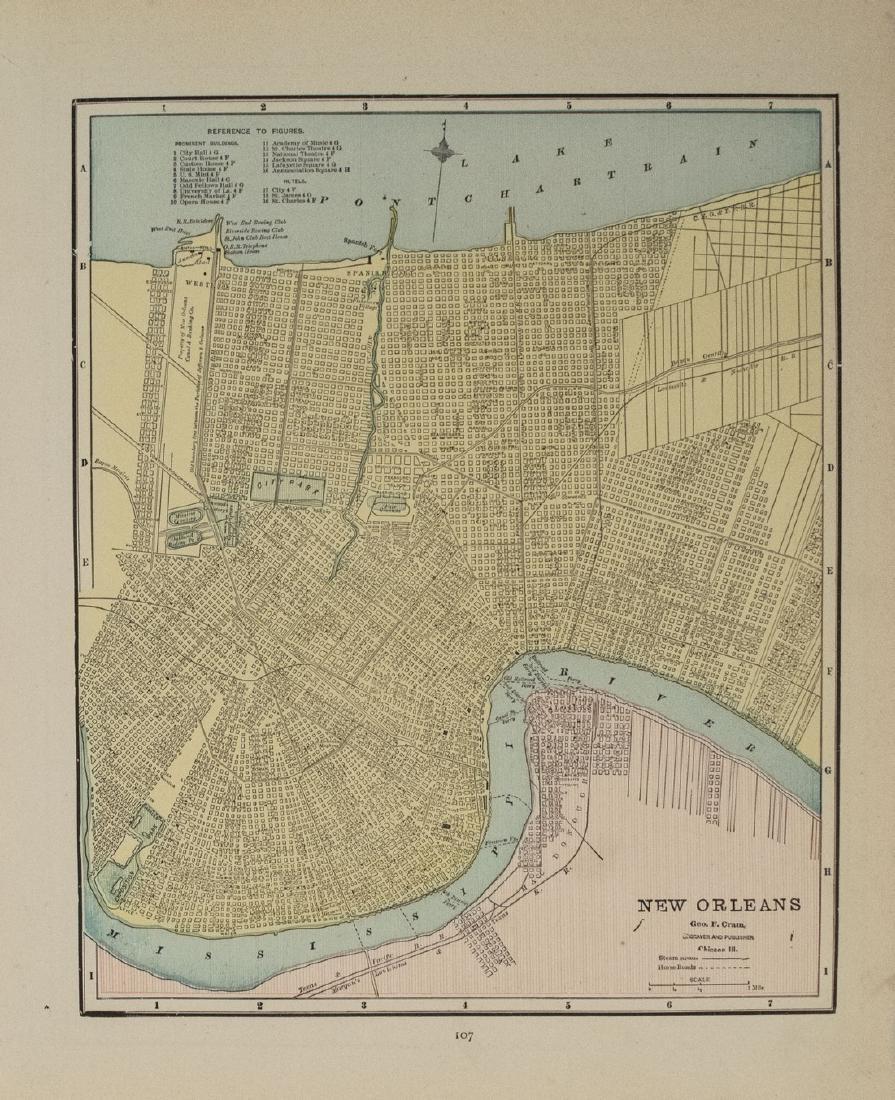 1893Crams's Map of New Orleans verso Atlanta -- New (1 of 2)