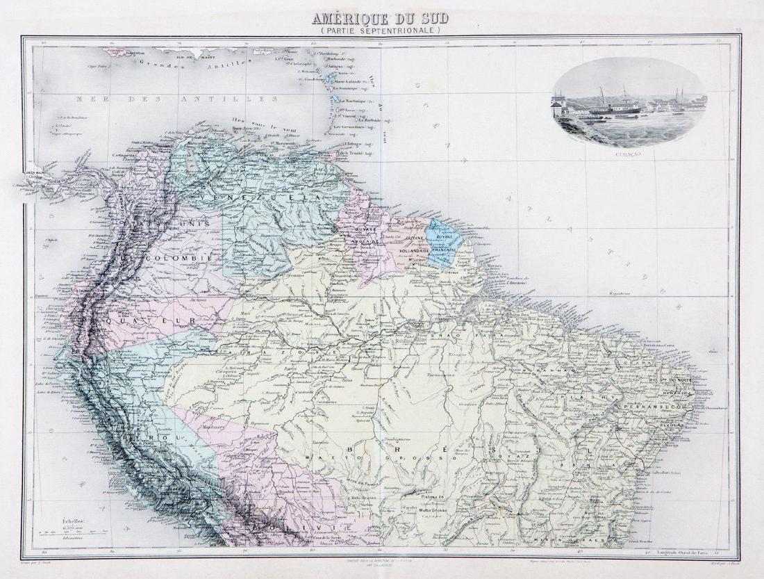 Migeon: Northern South America with Curacao Inset (1 of 1)